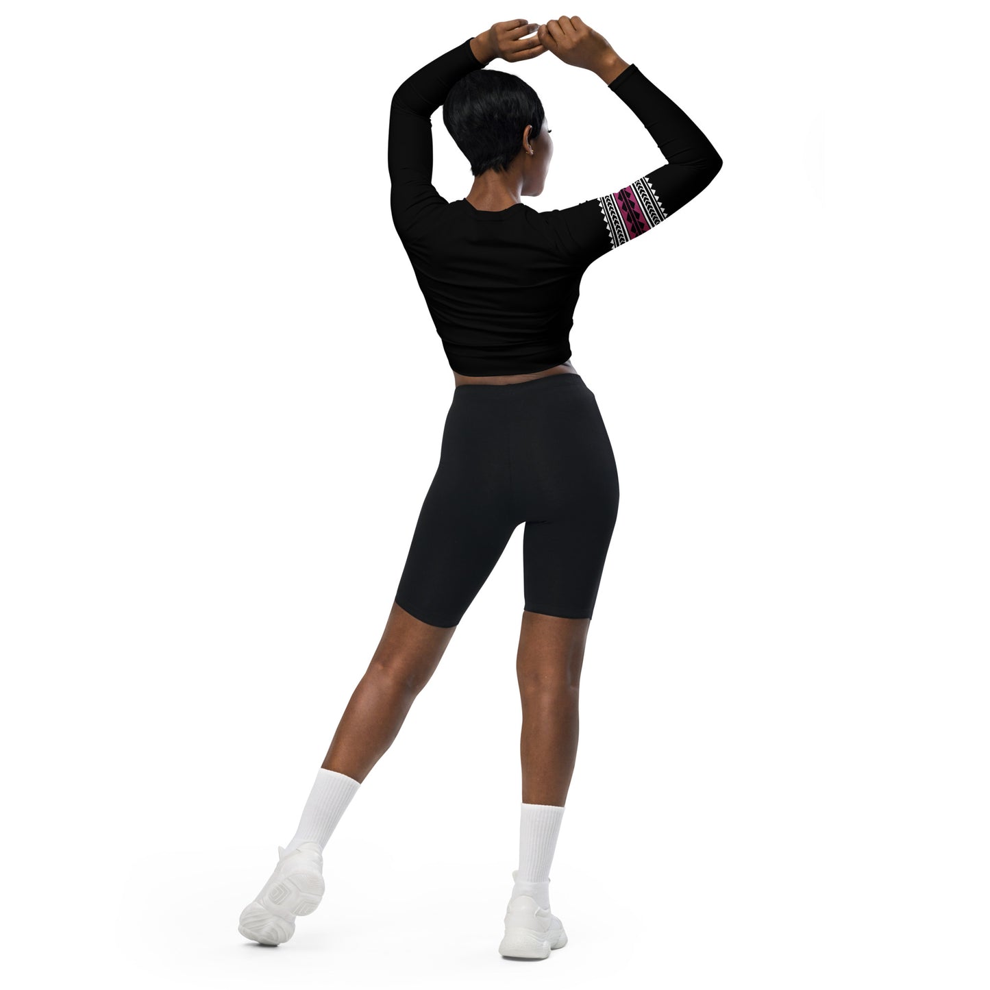 Lady Savage Battle Mark Long Sleeve Crop Rashguard
