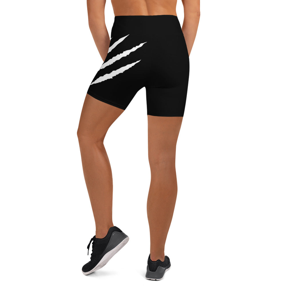 Lady Savage Battle Mark Training Shorts - WH/BLK
