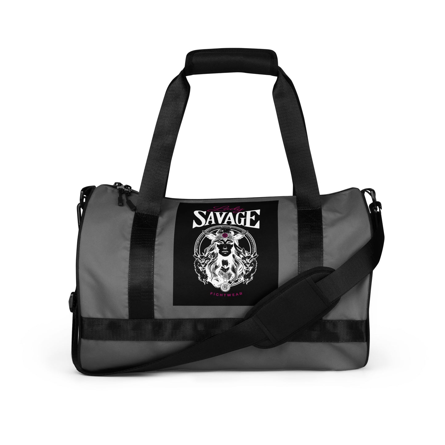 Lady Savage Armor Gym Bag - Warrioress Tay Grey