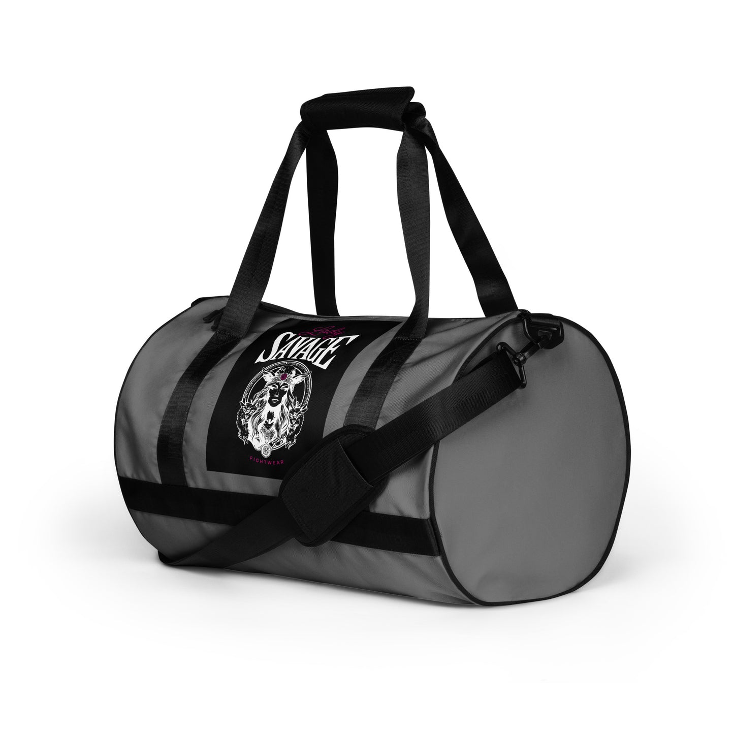 Lady Savage Armor Gym Bag - Warrioress Tay Grey