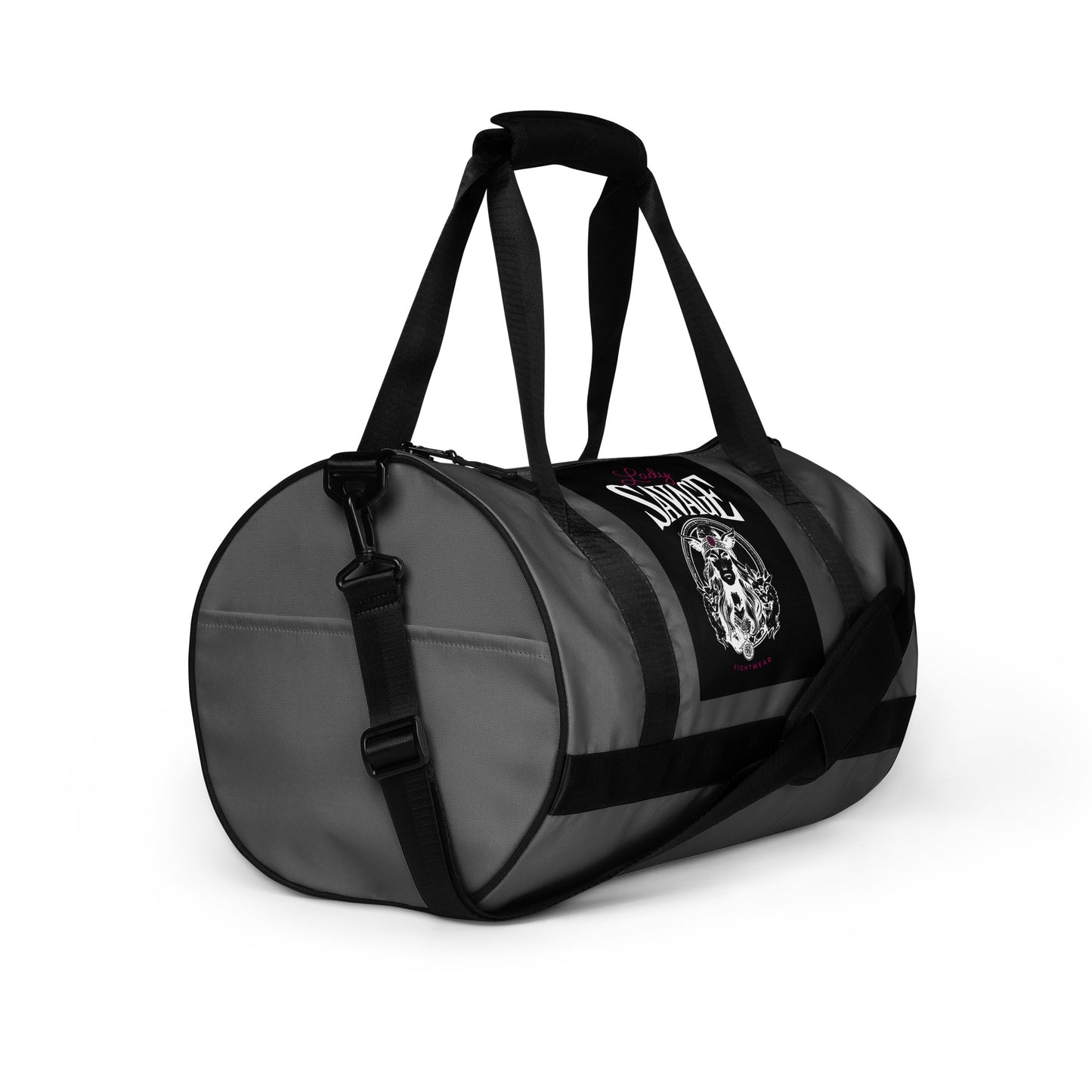 Lady Savage Armor Gym Bag - Warrioress Tay Grey