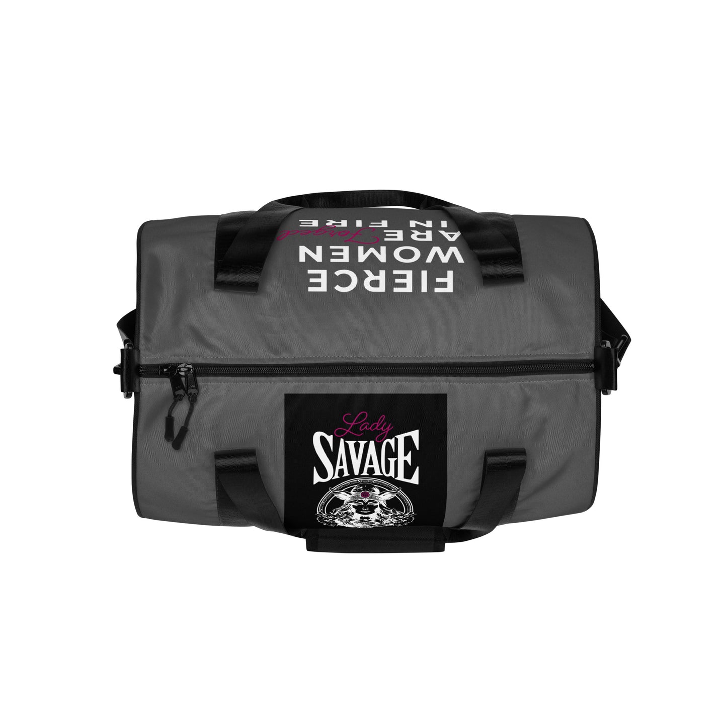 Lady Savage Armor Gym Bag - Warrioress Tay Grey