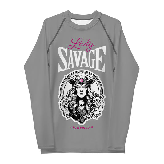 Original Lady Savage Rashguard - Warrioress Tay Grey