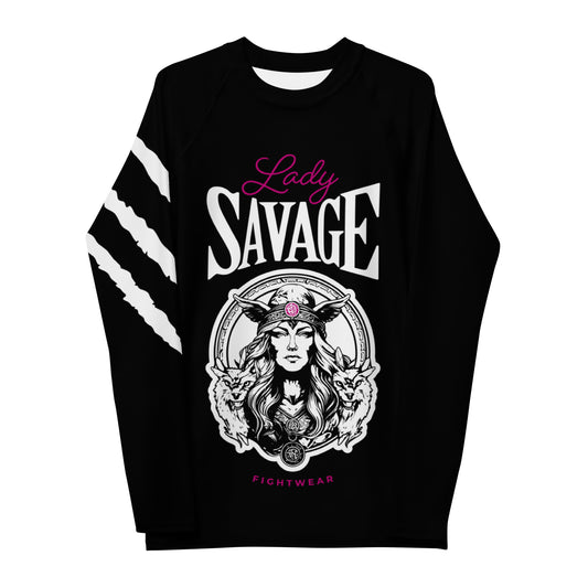 Lady Savage - Battle Mark Rashguard White