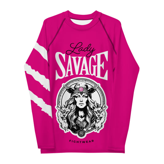 Lady Savage Battle Mark Rashguard - Savage Robyn Pink/Black