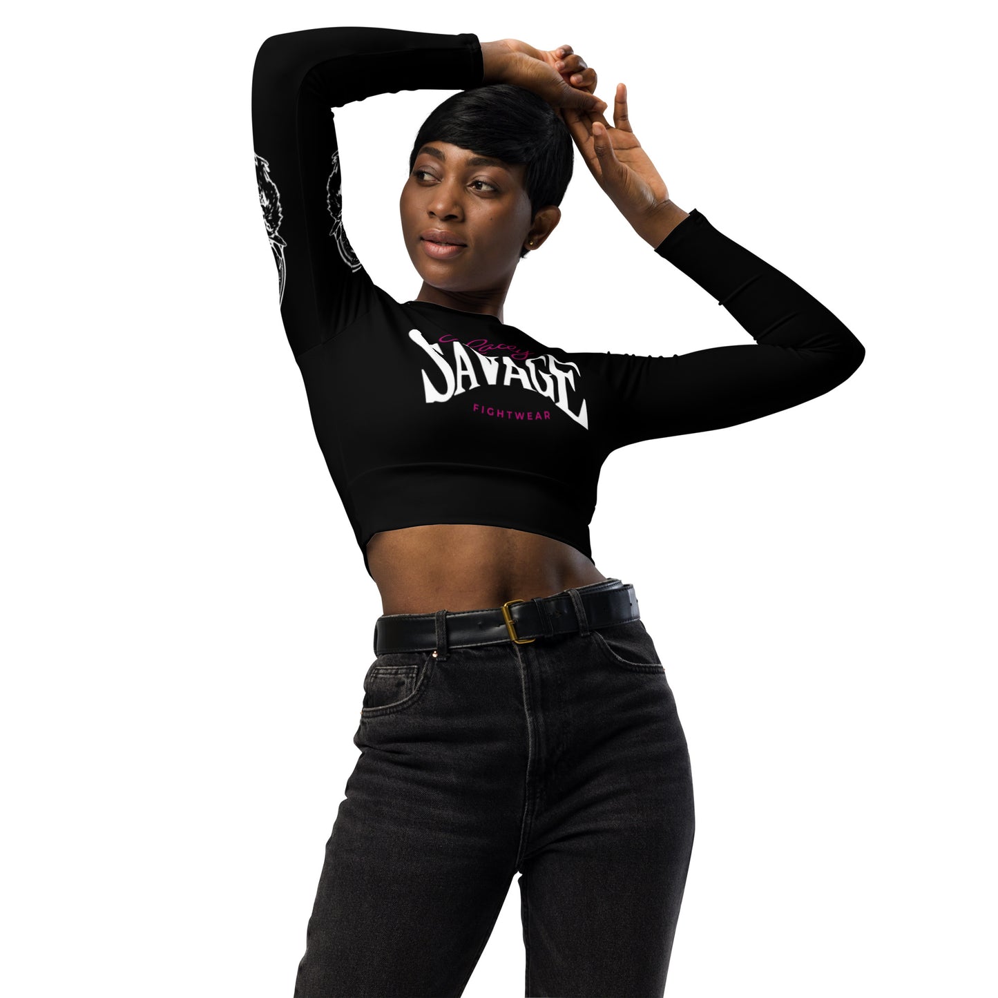 Lady Savage Long Sleeve Crop Rashguard