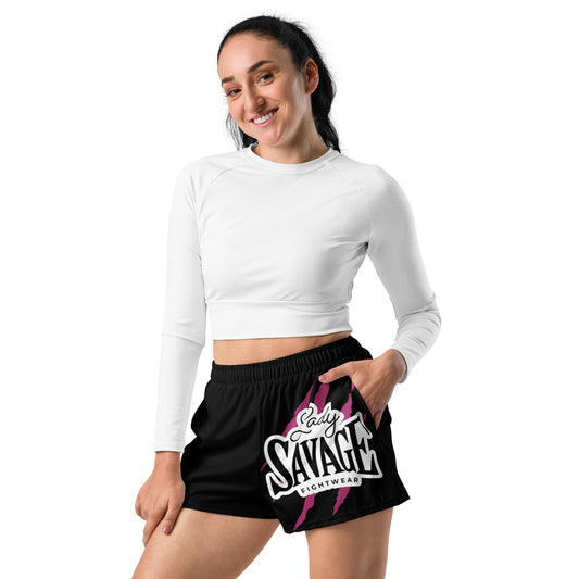 Lady Savage Battle Ready Training Shorts - Warrior Laura Black