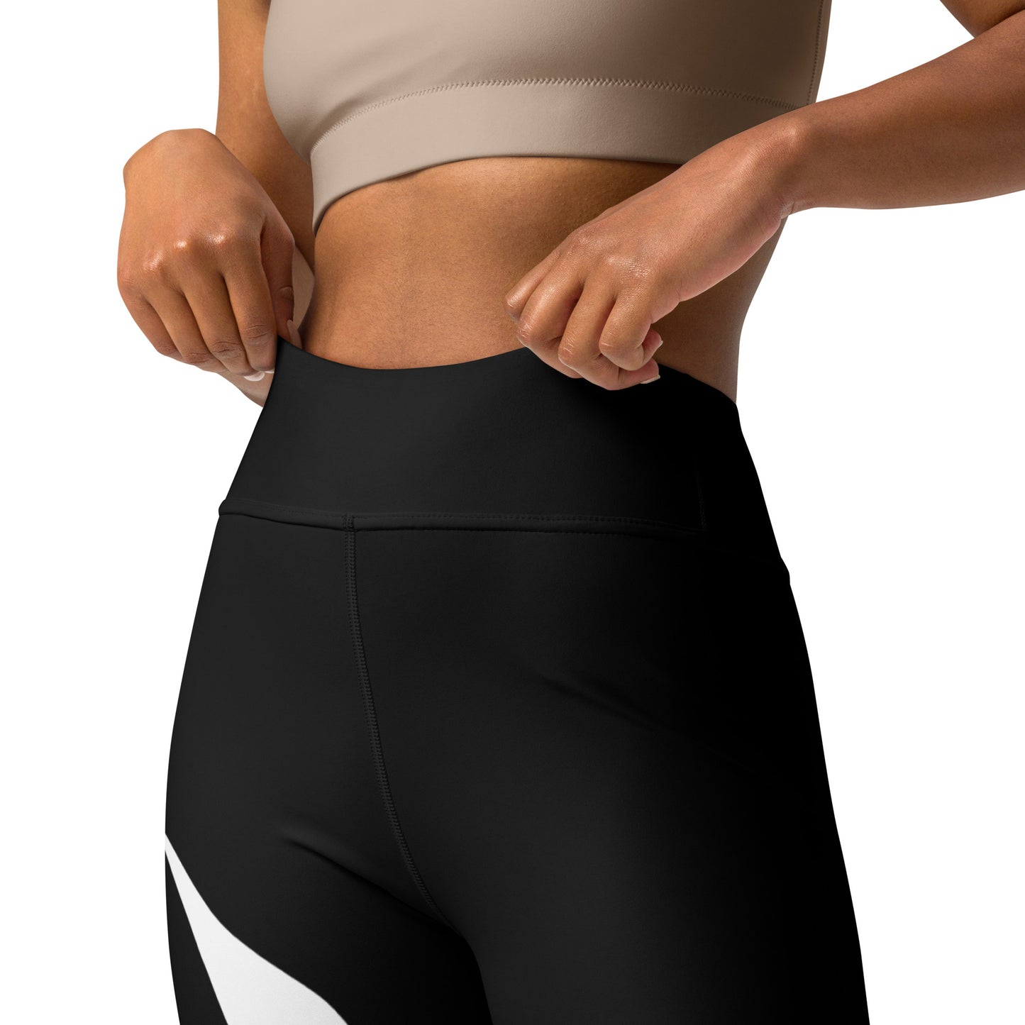 Lady Savage Battle Mark Athletic Leggings - Warrior Laura Black/ White