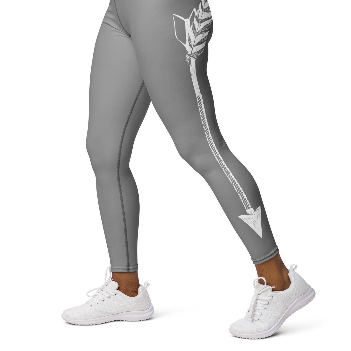 Lady Savage Arrowhead Athletic Leggings - Warrioress Tay Grey