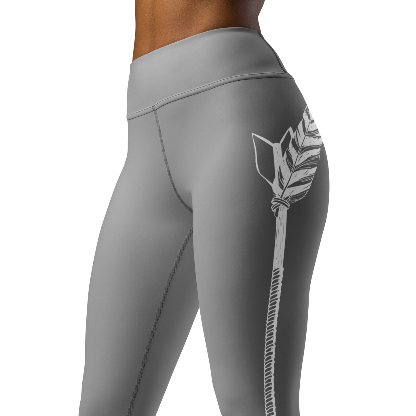 Lady Savage Arrowhead Athletic Leggings - Warrioress Tay Grey