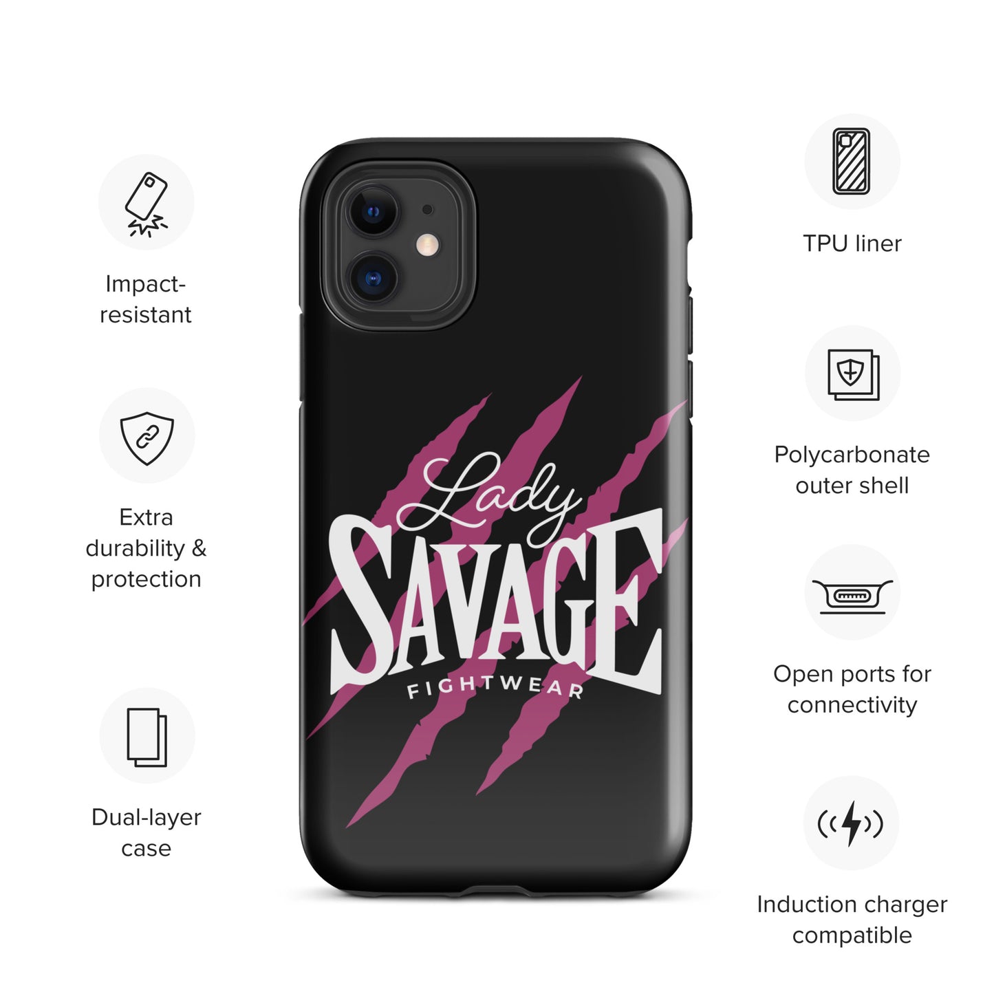 Lady Savage - Warrior Laura Black Tough Case for iPhone®