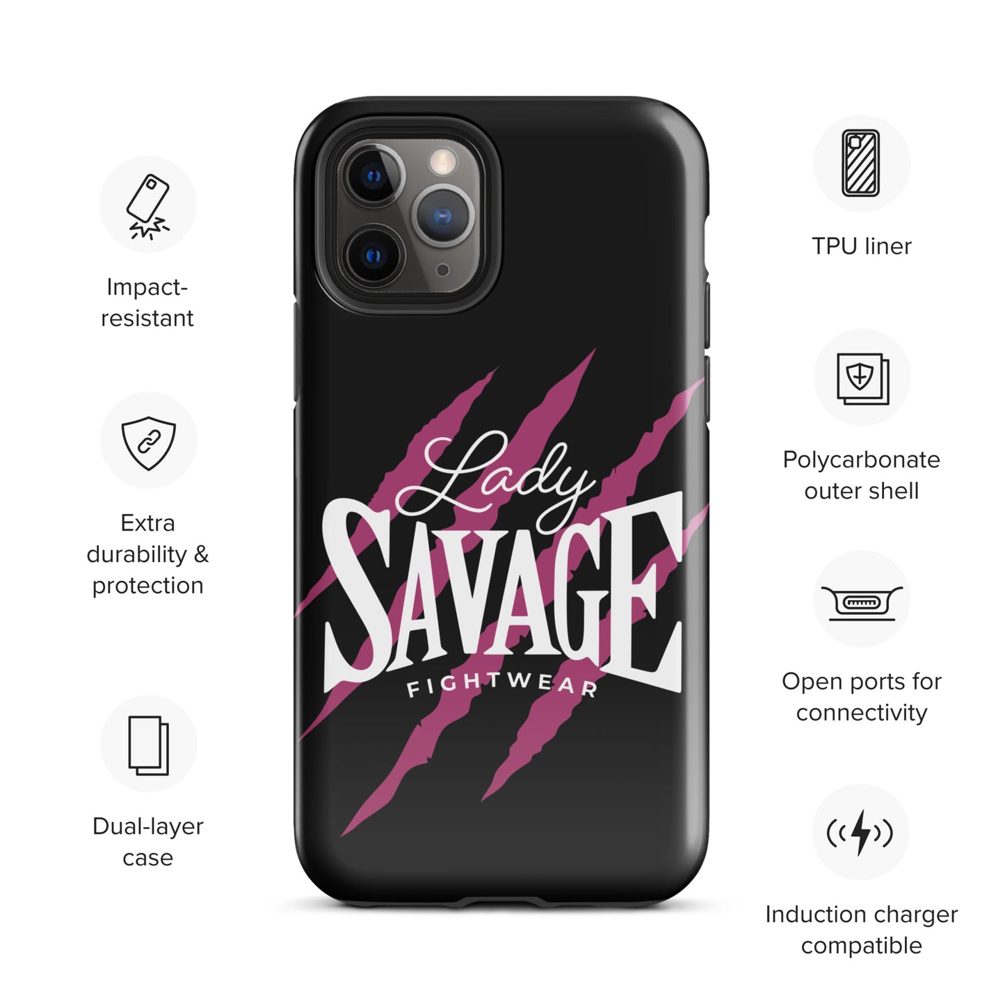 Lady Savage - Warrior Laura Black Tough Case for iPhone®