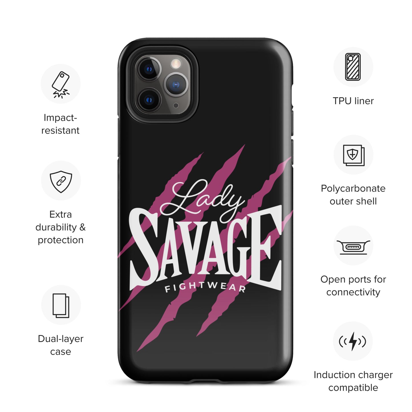 Lady Savage - Warrior Laura Black Tough Case for iPhone®