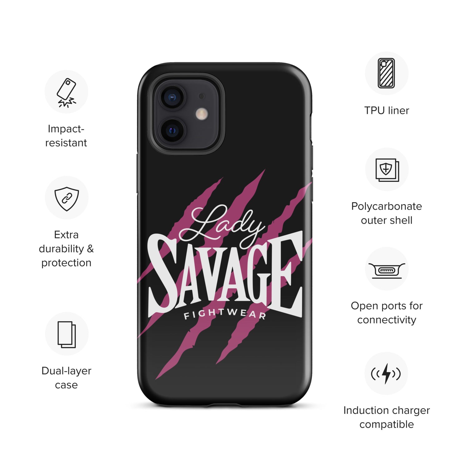 Lady Savage - Warrior Laura Black Tough Case for iPhone®