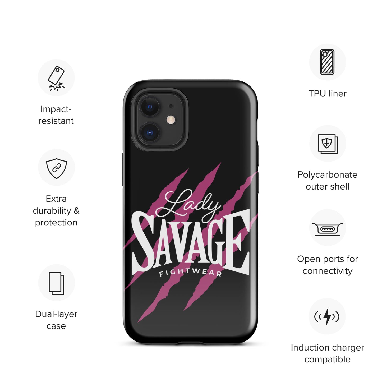 Lady Savage - Warrior Laura Black Tough Case for iPhone®