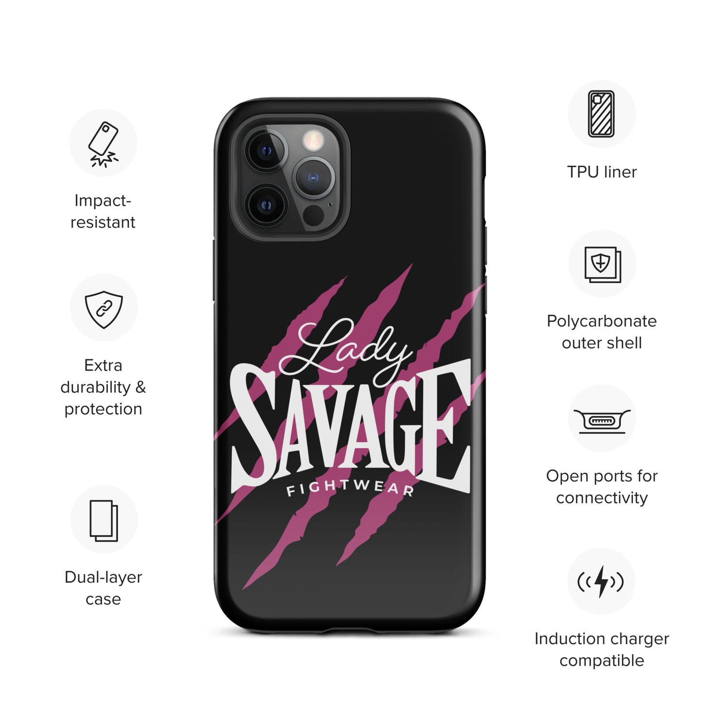 Lady Savage - Warrior Laura Black Tough Case for iPhone®