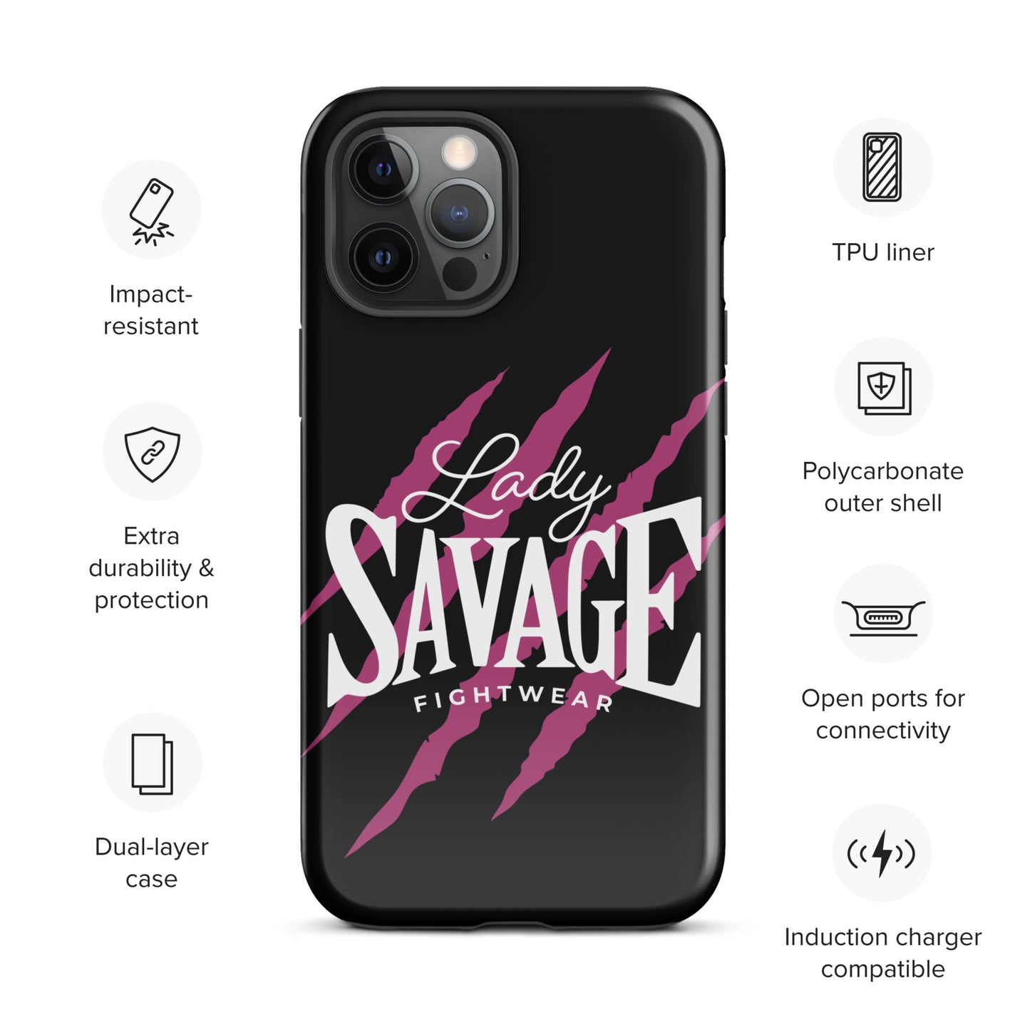 Lady Savage - Warrior Laura Black Tough Case for iPhone®