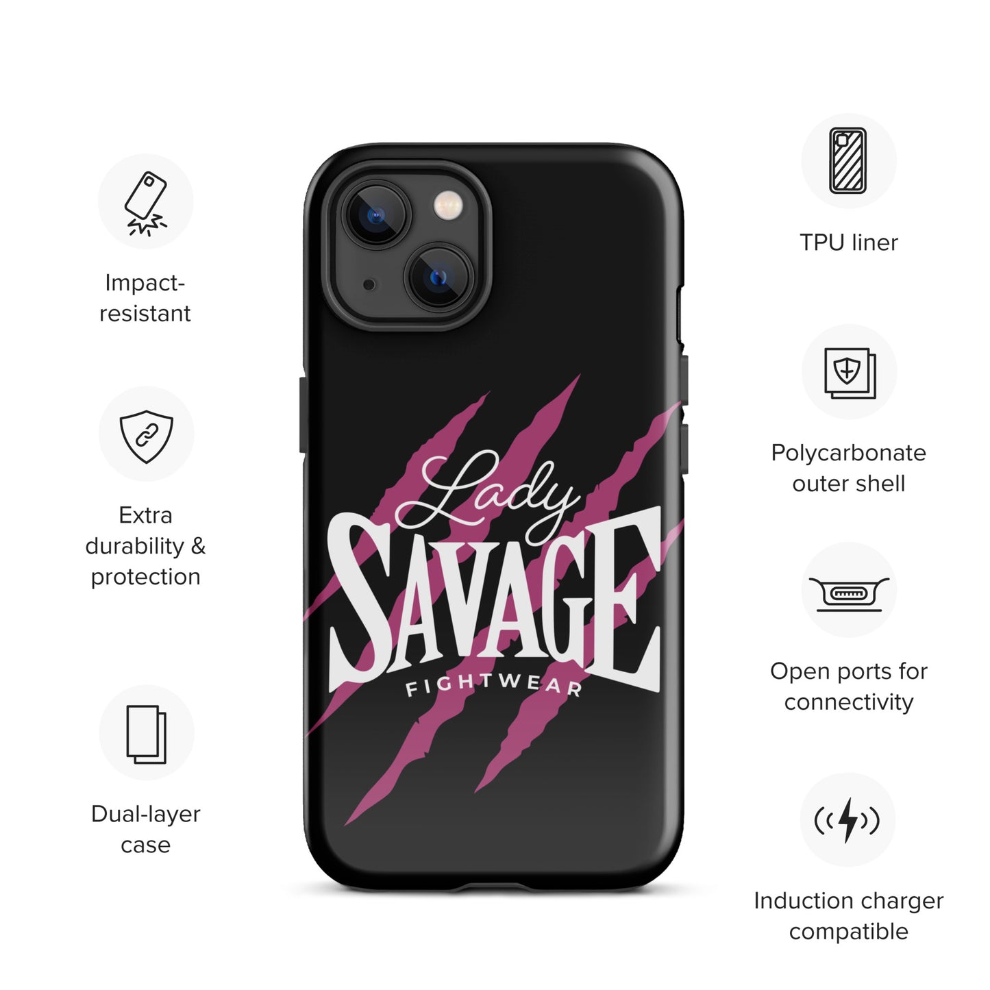 Lady Savage - Warrior Laura Black Tough Case for iPhone®