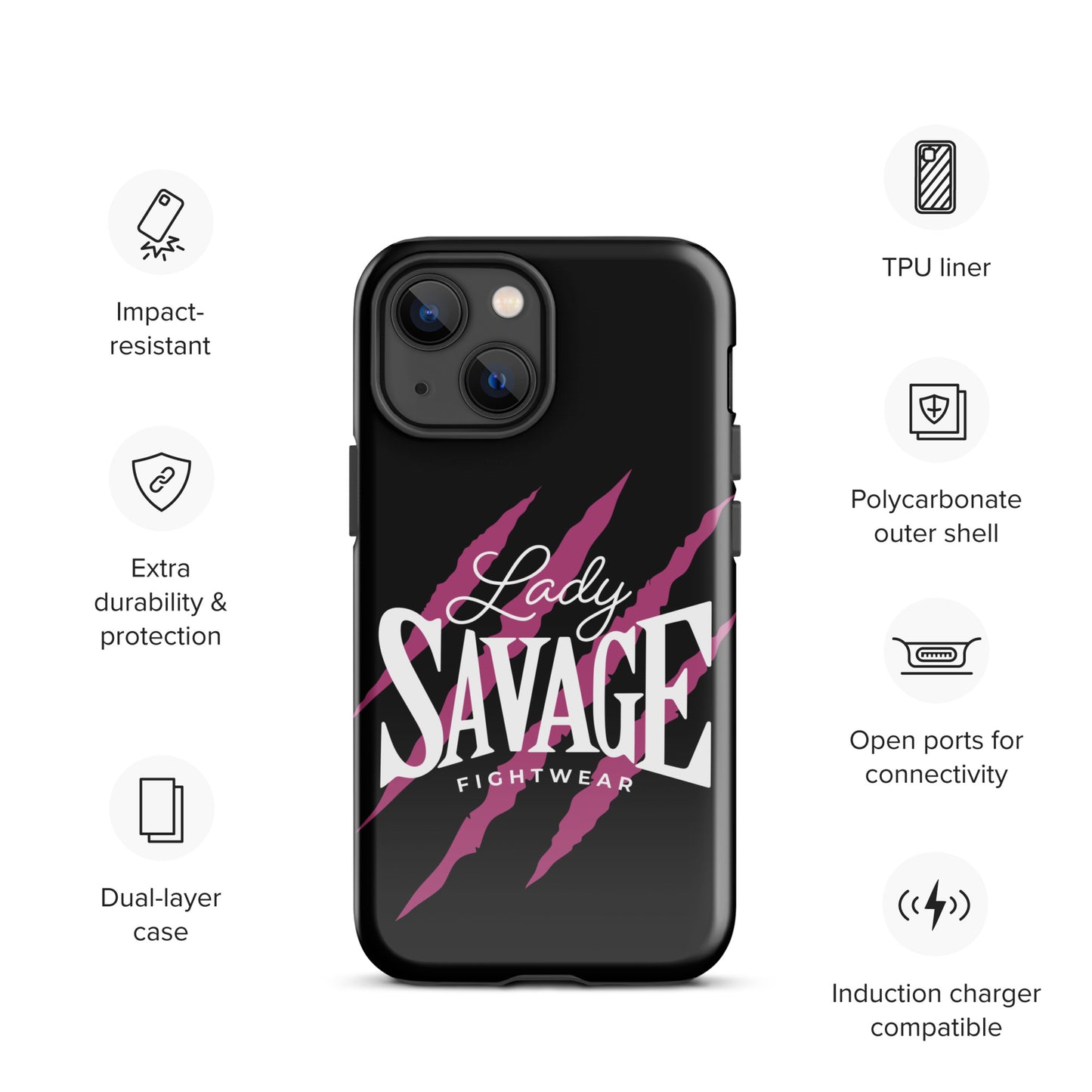 Lady Savage - Warrior Laura Black Tough Case for iPhone®