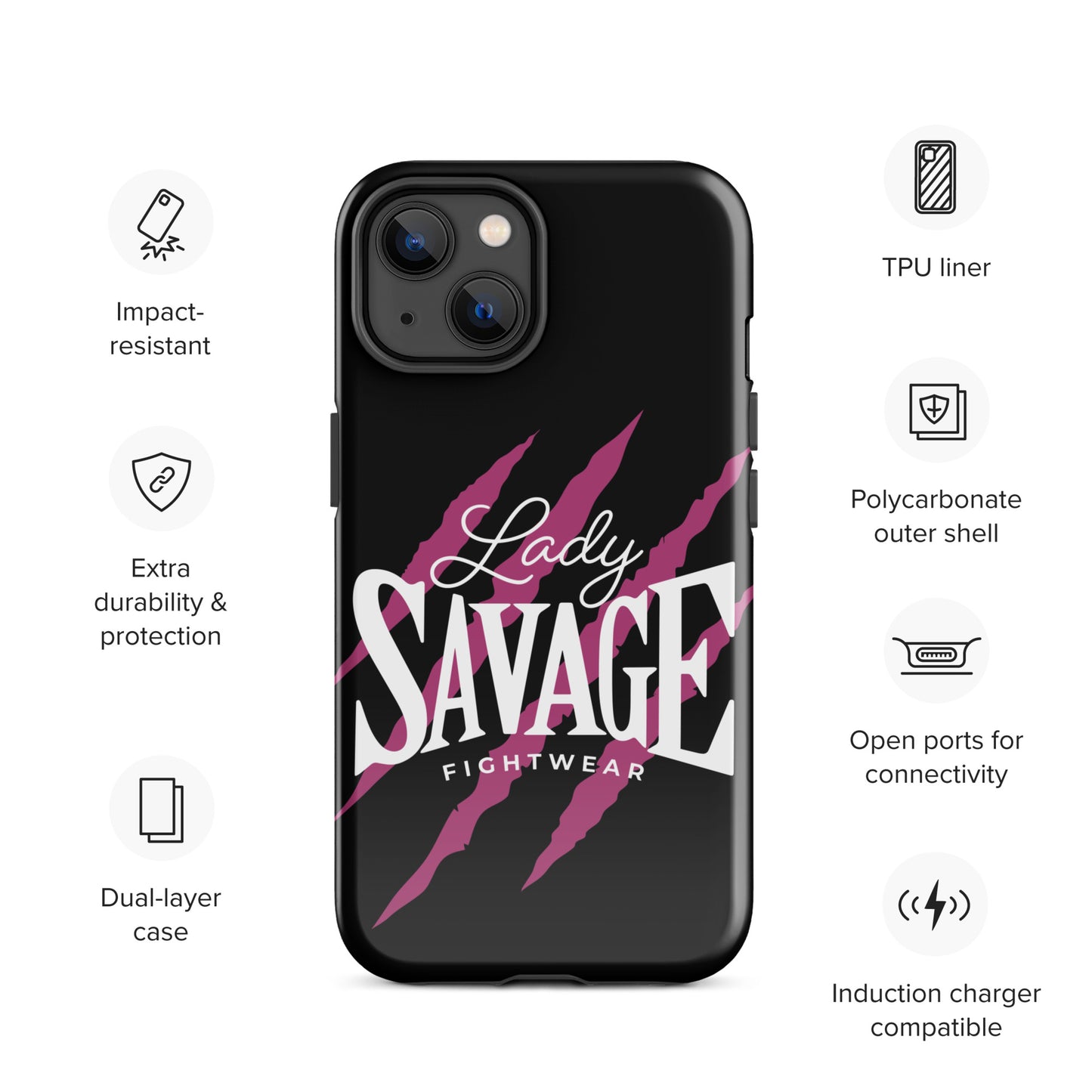 Lady Savage - Warrior Laura Black Tough Case for iPhone®