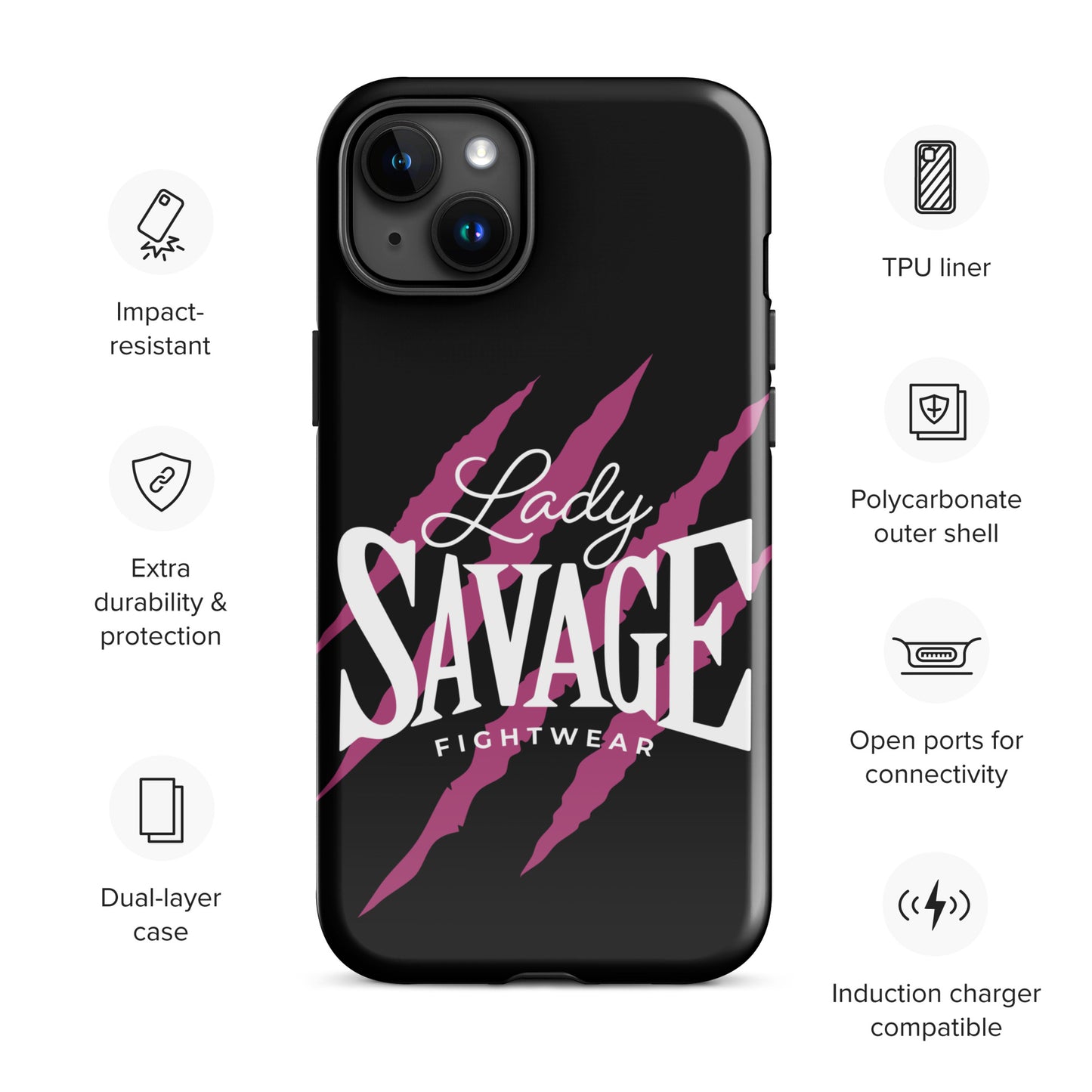 Lady Savage - Warrior Laura Black Tough Case for iPhone®