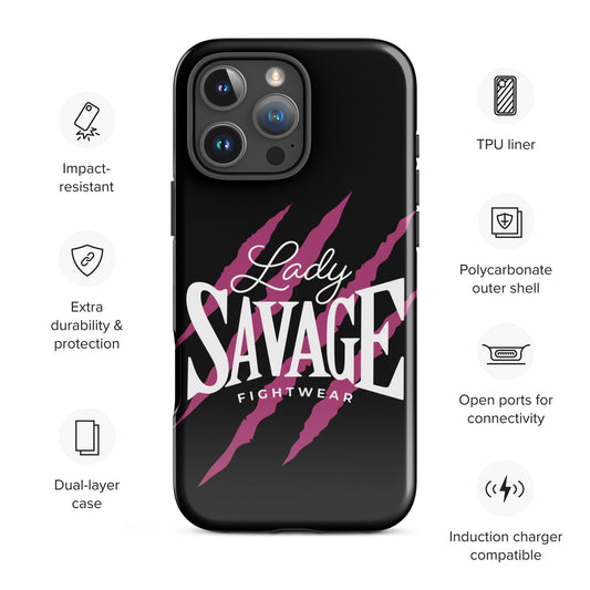 Lady Savage - Warrior Laura Black Tough Case for iPhone®