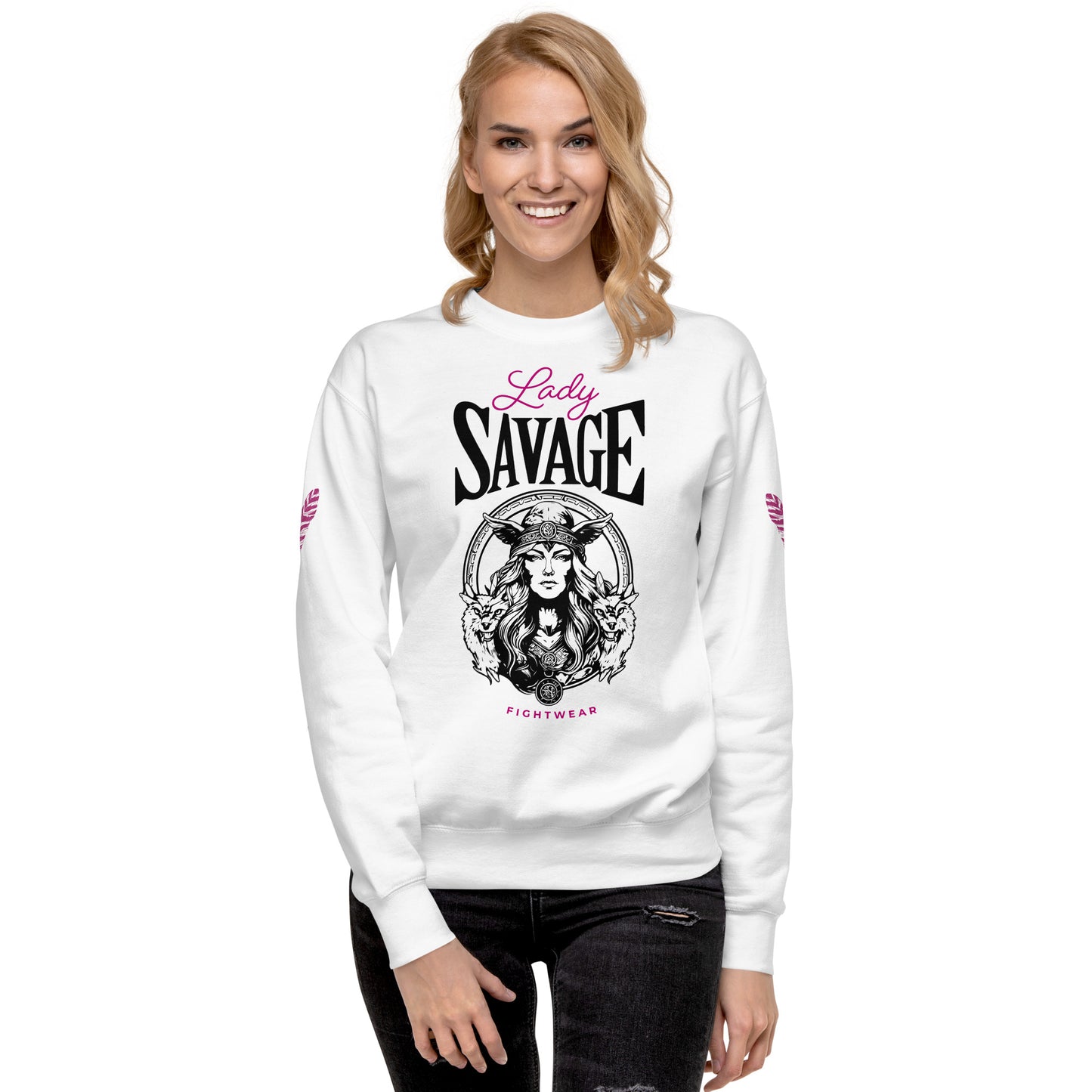 Lady Savage Arrowhead Crew Neck - White Smoke