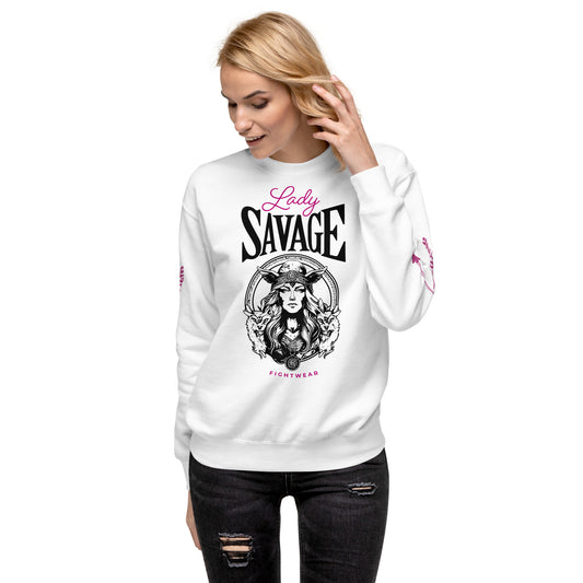 Lady Savage Arrowhead Crew Neck - White Smoke