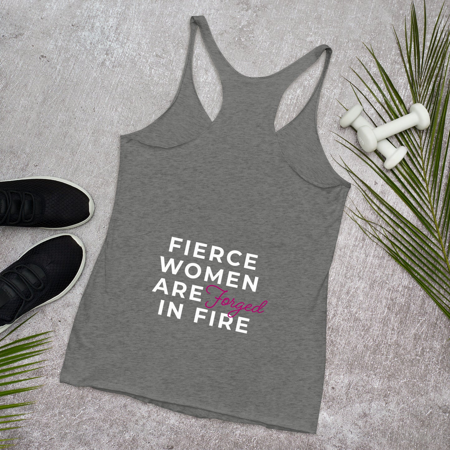 Lady Savage Racerback Tank- Warrioress Tay Grey